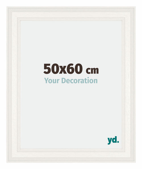 London Holz Bilderrahmen 50x60cm Weiss Vorne Messe | Yourdecoration.de