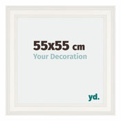 London Holz Bilderrahmen 55x55cm Weiss Vorne Messe | Yourdecoration.de
