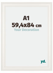 London Holz Bilderrahmen 59 4x84cm A1 Weiss Vorne Messe | Yourdecoration.de