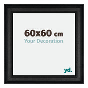 London Holz Bilderrahmen 60x60cm Schwarz Vorne Messe | Yourdecoration.de