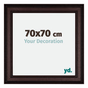 London Holz Bilderrahmen 70x70cm Braun Wenge Vorne Messe | Yourdecoration.de