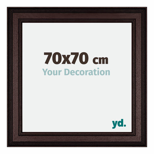 London Holz Bilderrahmen 70x70cm Braun Wenge Vorne Messe | Yourdecoration.de