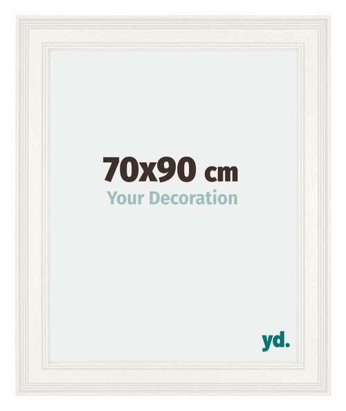 London Holz Bilderrahmen 70x90cm Weiss Vorne Messe | Yourdecoration.de