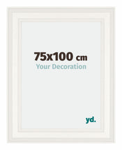 London Holz Bilderrahmen 75x100cm Weiss Vorne Messe | Yourdecoration.de