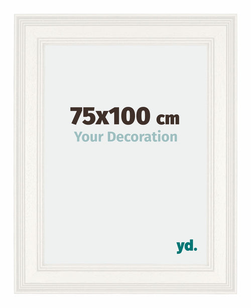 London Holz Bilderrahmen 75x100cm Weiss Vorne Messe | Yourdecoration.de
