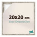Lyon MDF Schattenfugenrahmen 20x20cm Weiss Vintage Vorne Messe | Yourdecoration.de