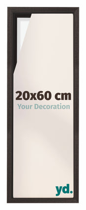Lyon MDF Schattenfugenrahmen 20x60cm Eiche Dunkel Vorne Messe | Yourdecoration.de