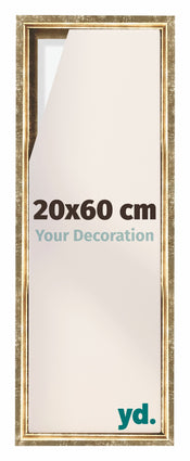 Lyon MDF Schattenfugenrahmen 20x60cm Gold Antik Vorne Messe | Yourdecoration.de