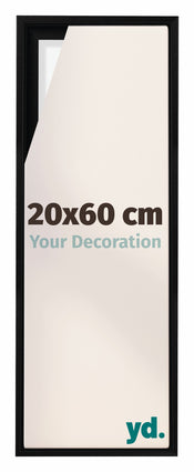 Lyon MDF Schattenfugenrahmen 20x60cm Schwarz Matt Vorne Messe | Yourdecoration.de