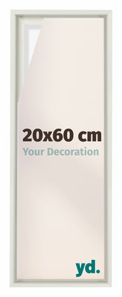 Lyon MDF Schattenfugenrahmen 20x60cm Weiss Matt Vorne Messe | Yourdecoration.de