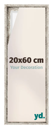 Lyon MDF Schattenfugenrahmen 20x60cm Weiss Vintage Vorne Messe | Yourdecoration.de