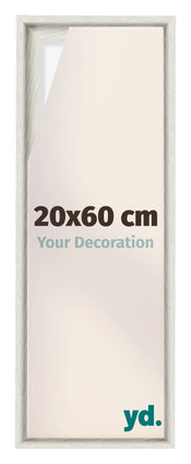 Lyon MDF Schattenfugenrahmen 20x60cm White Wash Vorne Messe | Yourdecoration.de