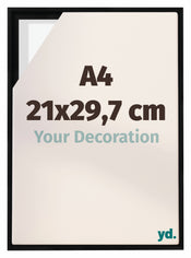 Lyon MDF Schattenfugenrahmen 21x29 7cm A4 Schwarz Matt Vorne Messe | Yourdecoration.de