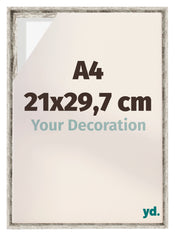 Lyon MDF Schattenfugenrahmen 21x29 7cm A4 Weiss Vintage Vorne Messe | Yourdecoration.de