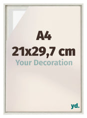 Lyon MDF Schattenfugenrahmen 21x29 7cm A4 White Wash Vorne Messe | Yourdecoration.de