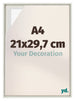 Lyon MDF Schattenfugenrahmen 21x29 7cm A4 White Wash Vorne Messe | Yourdecoration.de
