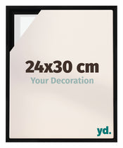 Lyon MDF Schattenfugenrahmen 24x30cm Schwarz Matt Vorne Messe | Yourdecoration.de