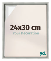 Lyon MDF Schattenfugenrahmen 24x30cm Silber Matt Vorne Messe | Yourdecoration.de