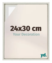Lyon MDF Schattenfugenrahmen 24x30cm White Wash Vorne Messe | Yourdecoration.de