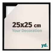 Lyon MDF Schattenfugenrahmen 25x25cm Schwarz Matt Vorne Messe | Yourdecoration.de