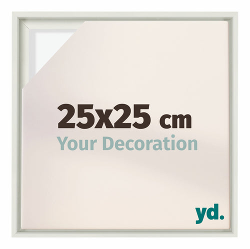 Lyon MDF Schattenfugenrahmen 25x25cm Weiss Matt Vorne Messe | Yourdecoration.de