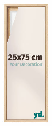 Lyon MDF Schattenfugenrahmen 25x75cm Buche Vorne Messe | Yourdecoration.de