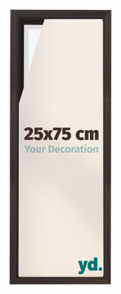 Lyon MDF Schattenfugenrahmen 25x75cm Eiche Dunkel Vorne Messe | Yourdecoration.de