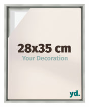 Lyon MDF Schattenfugenrahmen 28x35cm Silber Matt Vorne Messe | Yourdecoration.de