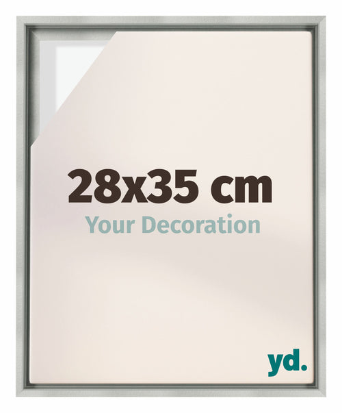 Lyon MDF Schattenfugenrahmen 28x35cm Silber Matt Vorne Messe | Yourdecoration.de