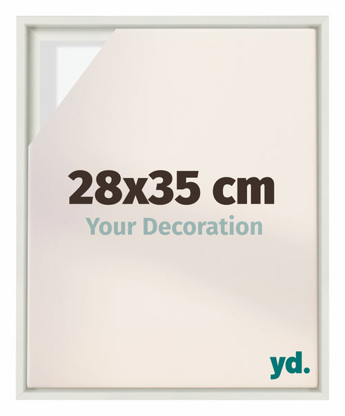Lyon MDF Schattenfugenrahmen 28x35cm Weiss Matt Vorne Messe | Yourdecoration.de