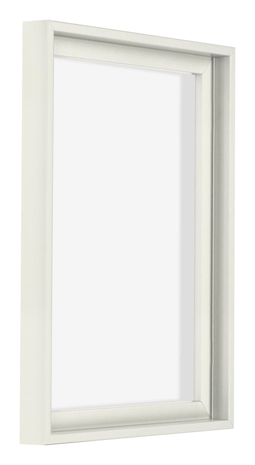 Lyon MDF Schattenfugenrahmen 3 4 Weiss Matt Vorne Schrag | Yourdecoration.de