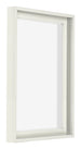Lyon MDF Schattenfugenrahmen 3 4 Weiss Matt Vorne Schrag | Yourdecoration.de