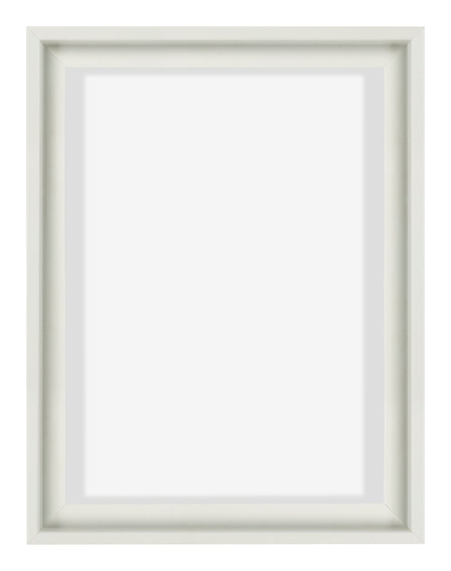 Lyon MDF Schattenfugenrahmen 3 4 Weiss Matt Vorne | Yourdecoration.de