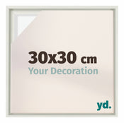 Lyon MDF Schattenfugenrahmen 30x30cm Weiss Matt Vorne Messe | Yourdecoration.de