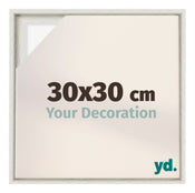 Lyon MDF Schattenfugenrahmen 30x30cm White Wash Vorne Messe | Yourdecoration.de