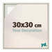Lyon MDF Schattenfugenrahmen 30x30cm White Wash Vorne Messe | Yourdecoration.de