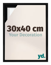 Lyon MDF Schattenfugenrahmen 30x40cm Schwarz Matt Vorne Messe | Yourdecoration.de