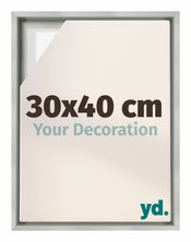 Lyon MDF Schattenfugenrahmen 30x40cm Silber Matt Vorne Messe | Yourdecoration.de