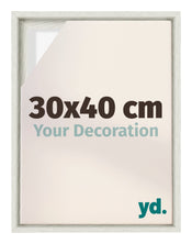 Lyon MDF Schattenfugenrahmen 30x40cm White Wash Vorne Messe | Yourdecoration.de