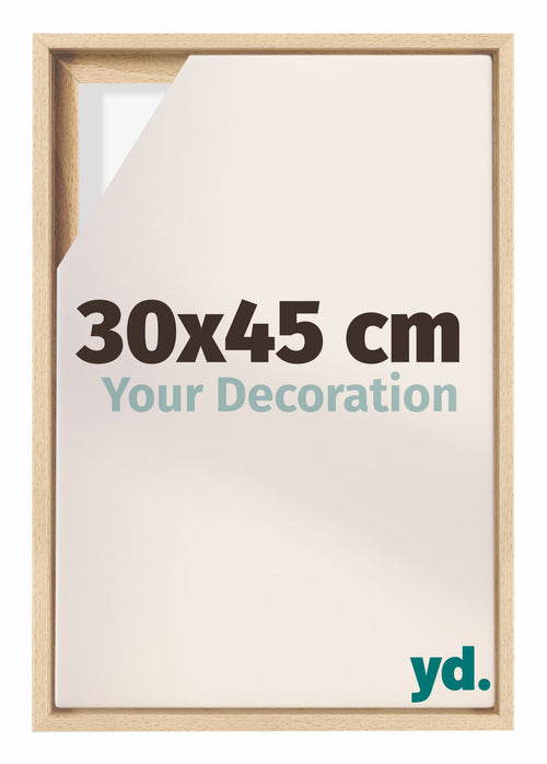 Lyon MDF Schattenfugenrahmen 30x45cm Buche Vorne Messe | Yourdecoration.de