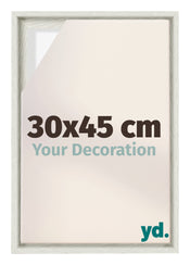 Lyon MDF Schattenfugenrahmen 30x45cm White Wash Vorne Messe | Yourdecoration.de