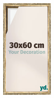 Lyon MDF Schattenfugenrahmen 30x60cm Gold Antik Vorne Messe | Yourdecoration.de