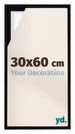 Lyon MDF Schattenfugenrahmen 30x60cm Schwarz Matt Vorne Messe | Yourdecoration.de