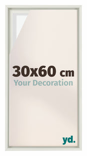 Lyon MDF Schattenfugenrahmen 30x60cm Weiss Matt Vorne Messe | Yourdecoration.de