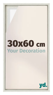 Lyon MDF Schattenfugenrahmen 30x60cm White Wash Vorne Messe | Yourdecoration.de