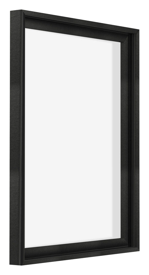 Lyon MDF Schattenfugenrahmen 4 5 Schwarz Matt Vorne Schrag | Yourdecoration.de