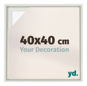 Lyon MDF Schattenfugenrahmen 40x40cm Weiss Matt Vorne Messe | Yourdecoration.de