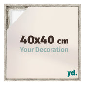Lyon MDF Schattenfugenrahmen 40x40cm Weiss Vintage Vorne Messe | Yourdecoration.de