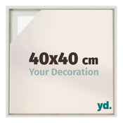 Lyon MDF Schattenfugenrahmen 40x40cm White Wash Vorne Messe | Yourdecoration.de