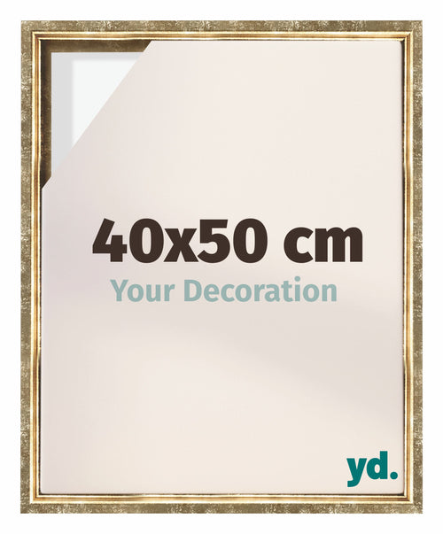 Lyon MDF Schattenfugenrahmen 40x50cm Gold Antik Vorne Messe | Yourdecoration.de